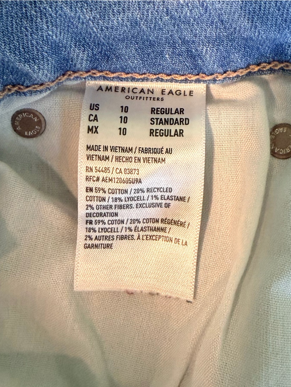 American Eagle Outfitters Light Blue Wide-Leg Jeans, women’s size 10 - Picture 8 of 8